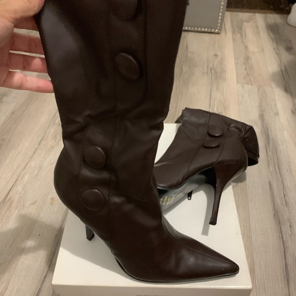 Macee Point Toe Stiletto Heeled Mid Calf Boots - Picture 4 of 6